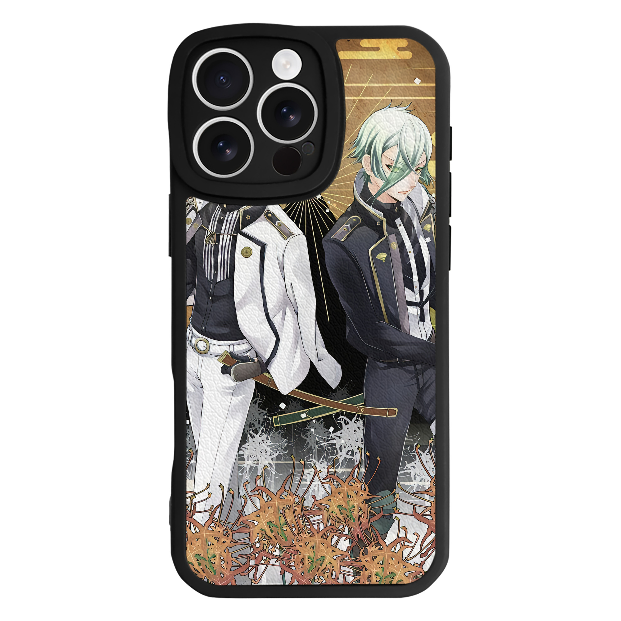 （画像用） 刀剣乱舞 Touken Ranbu 【iPhone 16シリーズ対応】シリコンスマホケース（レザー調） 材質：シリコン